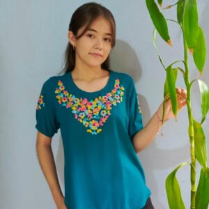Blusa de chali bordada