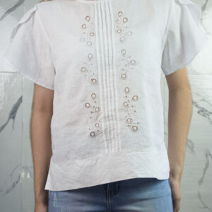 Blusa de lino tulipán