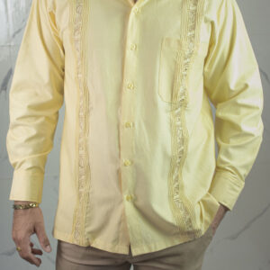 Guayabera de lino manga larga